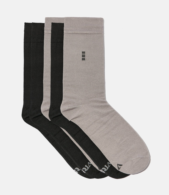 VRDSOCKS® Men's Bamboo Dress Socks • Assorted Plain Pack of 5 Pairs • Grey Mix-2 bamboo socks for men calf socks for men crew socks for men men's bamboo dress socks men's calf socks men's dress socks men's mid-calf socks men's socks mens bamboo socks socks for men vrd socks