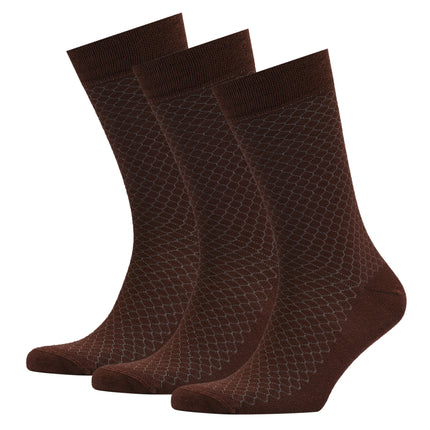 VRDSOCKS® Men's Bamboo Dress Socks • Honeycomb Pack of 1/3/5 Pairs • Dark Brown bamboo socks for men calf socks for men crew socks for men men's bamboo dress socks men's calf socks men's dress socks men's mid-calf socks men's socks mens bamboo socks socks for men vrd socks