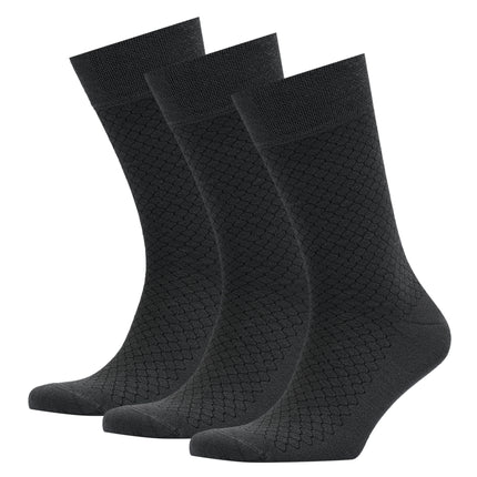 VRDSOCKS® Men's Bamboo Dress Socks • Honeycomb Pack of 1/3/5 Pairs • Dark Grey bamboo socks for men calf socks for men crew socks for men men's bamboo dress socks men's calf socks men's dress socks men's mid-calf socks men's socks mens bamboo socks socks for men vrd socks