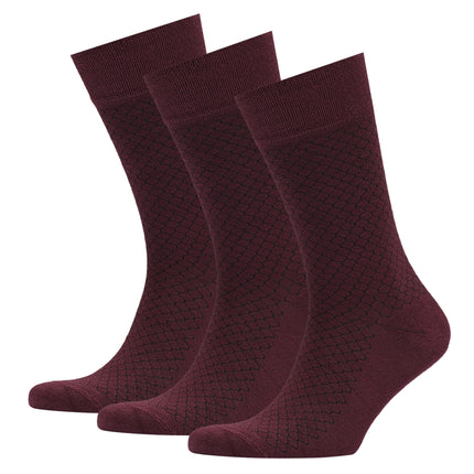 VRDSOCKS® Men's Bamboo Dress Socks • Honeycomb Pack of 1/3/5 Pairs • Burgundy bamboo socks for men calf socks for men crew socks for men men's bamboo dress socks men's calf socks men's dress socks men's mid-calf socks men's socks mens bamboo socks socks for men vrd socks