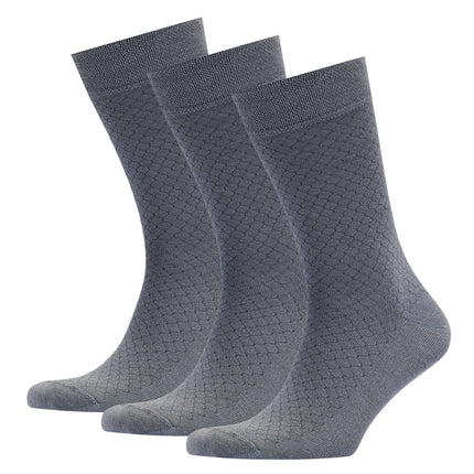 VRDSOCKS® Men's Bamboo Dress Socks • Honeycomb Pack of 1/3/5 Pairs • Ocean Grey bamboo socks for men calf socks for men crew socks for men men's bamboo dress socks men's calf socks men's dress socks men's mid-calf socks men's socks mens bamboo socks socks for men vrd socks