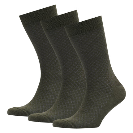 VRDSOCKS® Men's Bamboo Dress Socks • Honeycomb Pack of 1/3/5 Pairs • Green Khaki bamboo socks for men calf socks for men crew socks for men men's bamboo dress socks men's calf socks men's dress socks men's mid-calf socks men's socks mens bamboo socks socks for men vrd socks