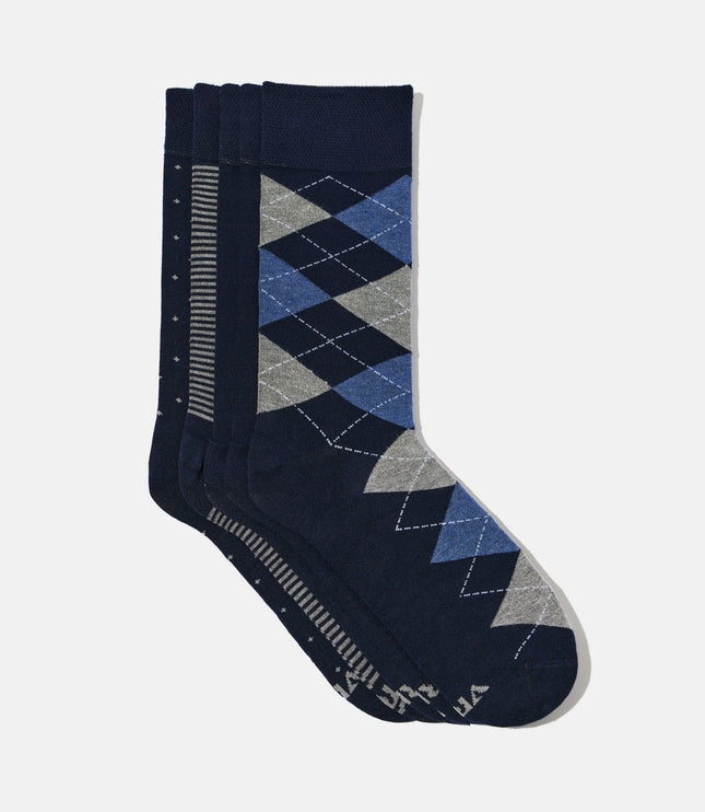 VRDSOCKS® Men's Bamboo Dress Socks • Pattern Pack of 5 Pairs • Blue Navy bamboo socks for men calf socks for men crew socks for men men's bamboo dress socks men's calf socks men's dress socks men's mid-calf socks men's socks mens bamboo socks socks for men vrd socks