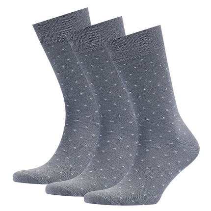 VRDSOCKS® Men's Bamboo Dress Socks • Dotted Pack of 1/3/5 Pairs • Ocean Grey bamboo socks for men calf socks for men crew socks for men men's bamboo dress socks men's calf socks men's dress socks men's mid-calf socks men's socks mens bamboo socks socks for men vrd socks