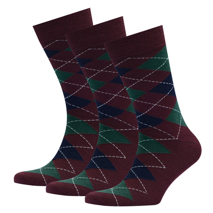 VRDSOCKS® Men's Bamboo Dress Socks • Argyle Pack of 1/3/5 Pairs • Burgundy bamboo socks for men calf socks for men crew socks for men men's bamboo dress socks men's calf socks men's dress socks men's mid-calf socks men's socks mens bamboo socks socks for men vrd socks