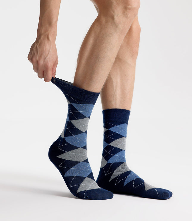 VRDSOCKS® Men's Bamboo Dress Socks • Argyle Pack of 1/3/5 Pairs • Blue Navy 8-13 Blue Navy bamboo socks for men calf socks for men crew socks for men men's bamboo dress socks men's calf socks men's dress socks men's mid-calf socks men's socks mens bamboo socks socks for men vrd socks