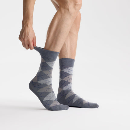 VRDSOCKS® Men's Bamboo Dress Socks • Pattern Pack of 5 Pairs • Ocean Grey 8-13 5-Pairs Ocean Grey bamboo socks for men calf socks for men crew socks for men men's bamboo dress socks men's calf socks men's dress socks men's mid-calf socks men's socks mens bamboo socks socks for men vrd socks