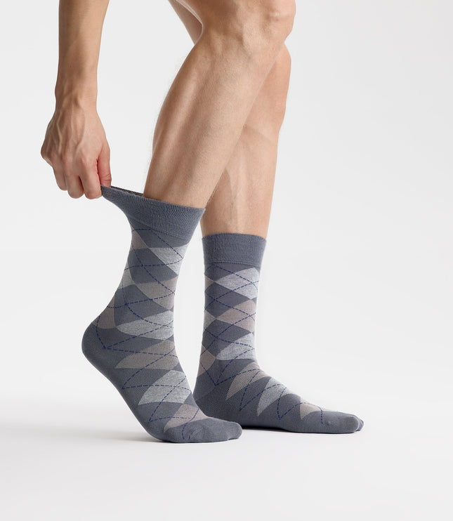 VRDSOCKS® Men's Bamboo Dress Socks • Pattern Pack of 5 Pairs • Ocean Grey 8-13 5-Pairs Ocean Grey bamboo socks for men calf socks for men crew socks for men men's bamboo dress socks men's calf socks men's dress socks men's mid-calf socks men's socks mens bamboo socks socks for men vrd socks