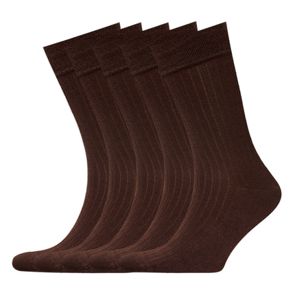 VRDSOCKS® Men's Bamboo Dress Socks • Ribbed Pack of 1/3/5 Pairs • Brown bamboo socks for men calf socks for men crew socks for men men's bamboo dress socks men's calf socks men's dress socks men's mid-calf socks men's socks mens bamboo socks socks for men vrd socks
