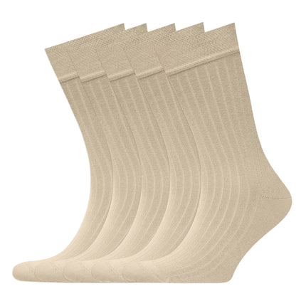 VRDSOCKS® Men's Bamboo Dress Socks • Ribbed Pack of 1/3/5 Pairs • Khaki Beige bamboo socks for men calf socks for men crew socks for men men's bamboo dress socks men's calf socks men's dress socks men's mid-calf socks men's socks mens bamboo socks socks for men vrd socks