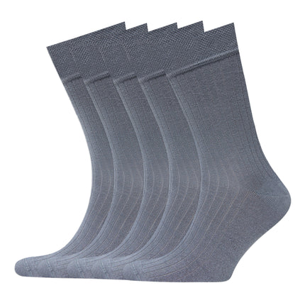 VRDSOCKS® Men's Bamboo Dress Socks • Ribbed Pack of 1/3/5 Pairs • Ocean Grey bamboo socks for men calf socks for men crew socks for men men's bamboo dress socks men's calf socks men's dress socks men's mid-calf socks men's socks mens bamboo socks socks for men vrd socks