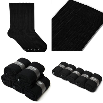 VRDSOCKS® Men's Bamboo Dress Socks • Ribbed Pack of 1/3/5 Pairs • Black bamboo socks for men calf socks for men crew socks for men men's bamboo dress socks men's calf socks men's dress socks men's mid-calf socks men's socks mens bamboo socks socks for men vrd socks