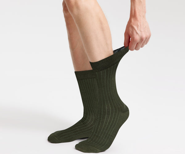 mens olive green dress socks Dress Socks (Olive) Medium (Size 7