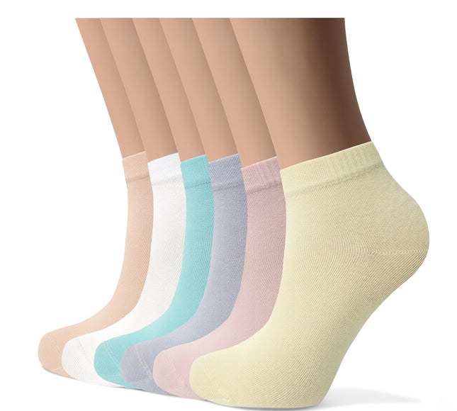 VRDSOCKS® Women's Bamboo Dress Socks | Low-Cut Ankle Length | 6 Pack 6 Pack Multicolor socks for women vrd socks women women athletic socks women bamboo socks work out socks for women