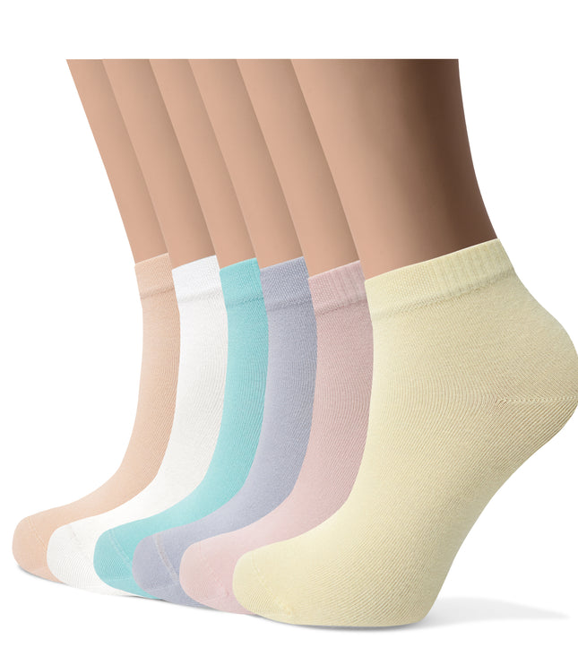 VRDSOCKS® Women's Bamboo Dress Socks | Low-Cut Ankle Length | 6 Pack 6 Pack Multicolor socks for women vrd socks women women athletic socks women bamboo socks work out socks for women