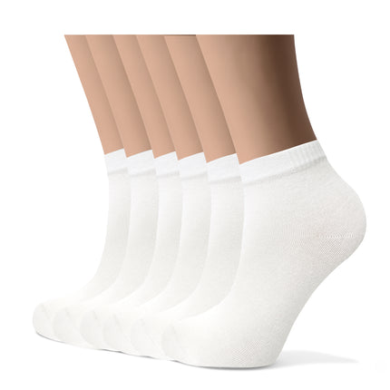 VRDSOCKS® Women's Bamboo Dress Socks | Low-Cut Ankle Length | 6 Pack 6 Pack White socks for women vrd socks women women athletic socks women bamboo socks work out socks for women