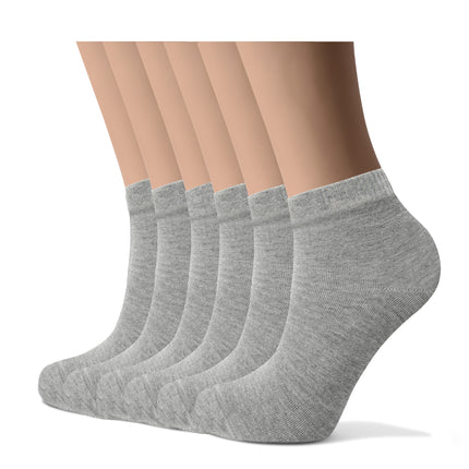 VRDSOCKS® Women's Bamboo Dress Socks | Low-Cut Ankle Length | 6 Pack 6 Pack Grey socks for women vrd socks women women athletic socks women bamboo socks work out socks for women