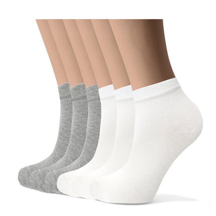 VRDSOCKS® Women's Bamboo Dress Socks | Low-Cut Ankle Length | 6 Pack 6 Pack 3grey 3white socks for women vrd socks women women athletic socks women bamboo socks work out socks for women