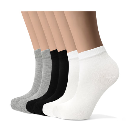 VRDSOCKS® Women's Bamboo Dress Socks | Low-Cut Ankle Length | 6 Pack 6 Pack 2black 2white 2grey socks for women vrd socks women women athletic socks women bamboo socks work out socks for women