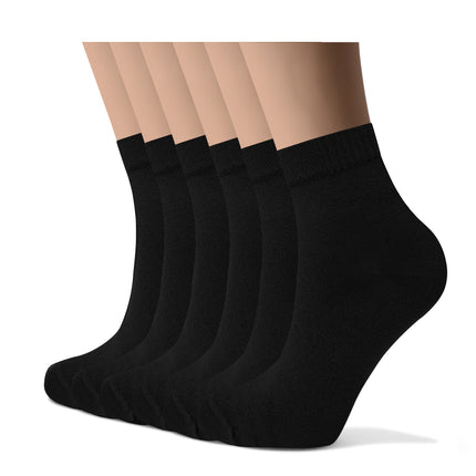 VRDSOCKS® Womens Bamboo Dress Socks | Quarter Crew Length | 6 Pack 6 Pack Black socks for women vrd socks women women athletic socks women bamboo socks work out socks for women