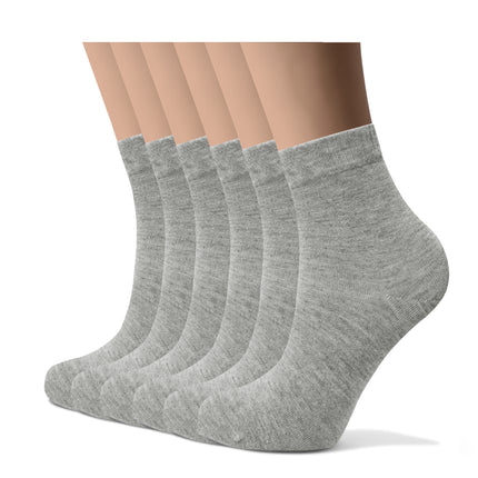 VRDSOCKS® Womens Bamboo Dress Socks | Quarter Crew Length | 6 Pack 6 Pack Grey socks for women vrd socks women women athletic socks women bamboo socks work out socks for women