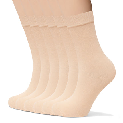 VRDSOCKS® Womens Bamboo Dress Socks | Mid-Calf Crew Length | 6 Pack 6 Pack Orange socks for women vrd socks women women athletic socks women bamboo socks work out socks for women