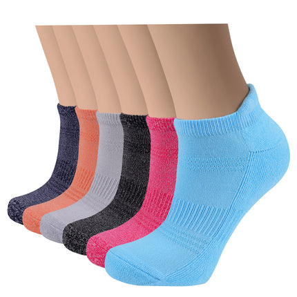 VRDSOCKS® Women's Bamboo Running Socks | Low-cut Ankle Length | 6 Pack 6 Pack Multicolor socks for women vrd socks women women athletic socks women bamboo socks work out socks for women