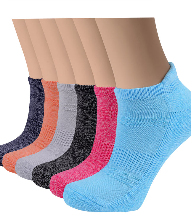 VRDSOCKS® Women's Bamboo Running Socks | Low-cut Ankle Length | 6 Pack 6 Pack Multicolor socks for women vrd socks women women athletic socks women bamboo socks work out socks for women