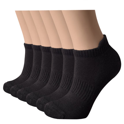 VRDSOCKS® Women's Bamboo Running Socks | Low-cut Ankle Length | 6 Pack 6 Pack Black socks for women vrd socks women women athletic socks women bamboo socks work out socks for women