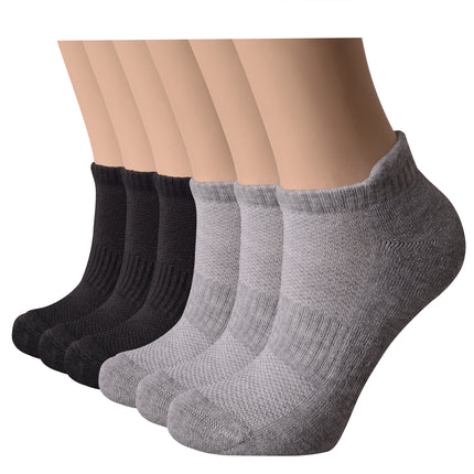 VRDSOCKS® Women's Bamboo Running Socks | Low-cut Ankle Length | 6 Pack 6 Pack 3black 3grey socks for women vrd socks women women athletic socks women bamboo socks work out socks for women