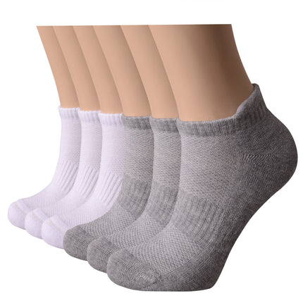 VRDSOCKS® Women's Bamboo Running Socks | Low-cut Ankle Length | 6 Pack 6 Pack 3grey 3white socks for women vrd socks women women athletic socks women bamboo socks work out socks for women