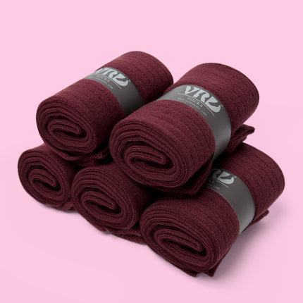 VRDSOCKS® Men's Bamboo Dress Socks • Ribbed Pack of 1/3/5 Pairs • Burgundy bamboo socks for men calf socks for men crew socks for men men's bamboo dress socks men's calf socks men's dress socks men's mid-calf socks men's socks mens bamboo socks socks for men vrd socks