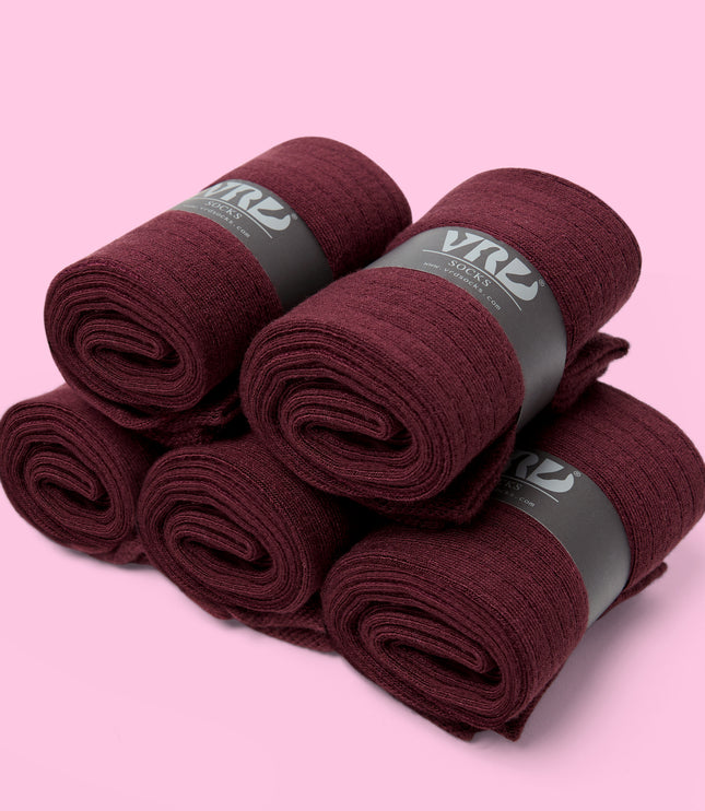 VRDSOCKS® Men's Bamboo Dress Socks • Ribbed Pack of 1/3/5 Pairs • Burgundy bamboo socks for men calf socks for men crew socks for men men's bamboo dress socks men's calf socks men's dress socks men's mid-calf socks men's socks mens bamboo socks socks for men vrd socks