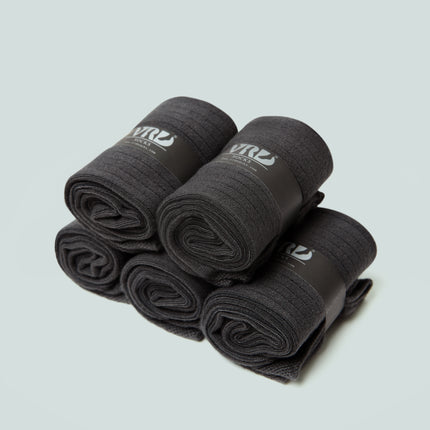 VRDSOCKS® Men's Bamboo Dress Socks • Ribbed Pack of 1/3/5 Pairs • Dark Grey bamboo socks for men calf socks for men crew socks for men men's bamboo dress socks men's calf socks men's dress socks men's mid-calf socks men's socks mens bamboo socks socks for men vrd socks