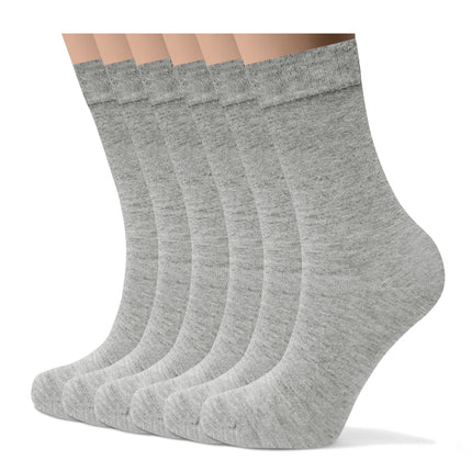 VRDSOCKS® Womens Bamboo Dress Socks | Mid-Calf Crew Length | 6 Pack 6 Pack Grey socks for women vrd socks women women athletic socks women bamboo socks work out socks for women