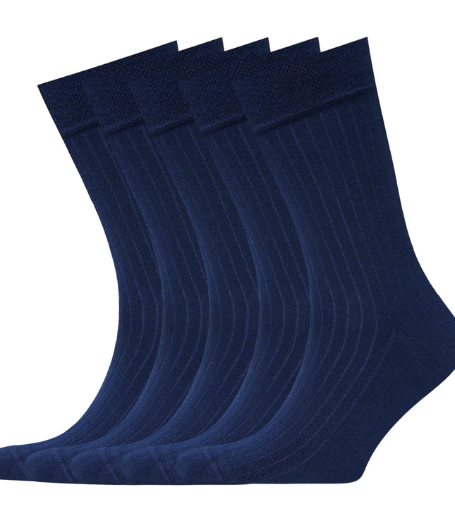 VRDSOCKS® Men's Bamboo Dress Socks • Ribbed Pack of 1/3/5 Pairs • Blue Navy bamboo socks for men calf socks for men crew socks for men men's bamboo dress socks men's calf socks men's dress socks men's mid-calf socks men's socks mens bamboo socks socks for men vrd socks