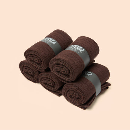 VRDSOCKS® Men's Bamboo Dress Socks • Ribbed Pack of 1/3/5 Pairs • Brown bamboo socks for men calf socks for men crew socks for men men's bamboo dress socks men's calf socks men's dress socks men's mid-calf socks men's socks mens bamboo socks socks for men vrd socks