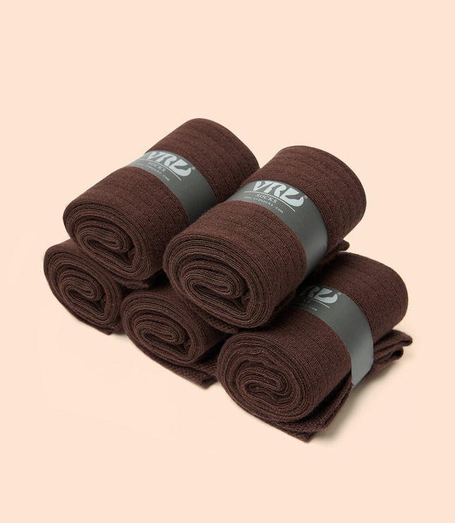VRDSOCKS® Men's Bamboo Dress Socks • Ribbed Pack of 1/3/5 Pairs • Brown bamboo socks for men calf socks for men crew socks for men men's bamboo dress socks men's calf socks men's dress socks men's mid-calf socks men's socks mens bamboo socks socks for men vrd socks