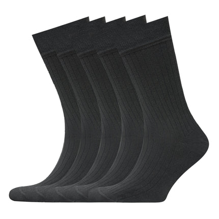 VRDSOCKS® Men's Bamboo Dress Socks • Ribbed Pack of 1/3/5 Pairs • Dark Grey bamboo socks for men calf socks for men crew socks for men men's bamboo dress socks men's calf socks men's dress socks men's mid-calf socks men's socks mens bamboo socks socks for men vrd socks
