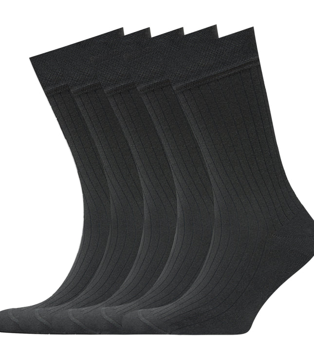 VRDSOCKS® Men's Bamboo Dress Socks • Ribbed Pack of 1/3/5 Pairs • Dark Grey bamboo socks for men calf socks for men crew socks for men men's bamboo dress socks men's calf socks men's dress socks men's mid-calf socks men's socks mens bamboo socks socks for men vrd socks