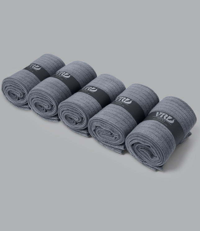 VRDSOCKS® Men's Bamboo Dress Socks • Ribbed Pack of 1/3/5 Pairs • Ocean Grey bamboo socks for men calf socks for men crew socks for men men's bamboo dress socks men's calf socks men's dress socks men's mid-calf socks men's socks mens bamboo socks socks for men vrd socks