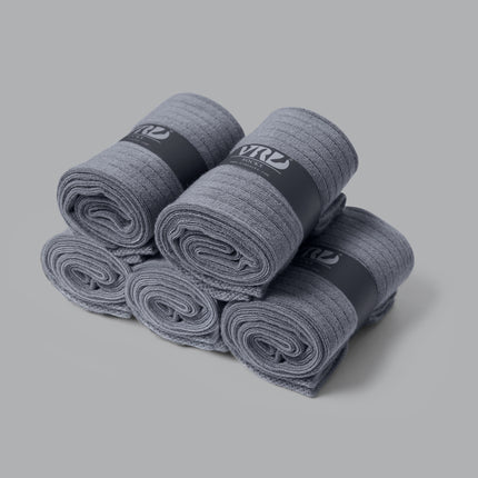 VRDSOCKS® Men's Bamboo Dress Socks • Ribbed Pack of 1/3/5 Pairs • Ocean Grey bamboo socks for men calf socks for men crew socks for men men's bamboo dress socks men's calf socks men's dress socks men's mid-calf socks men's socks mens bamboo socks socks for men vrd socks