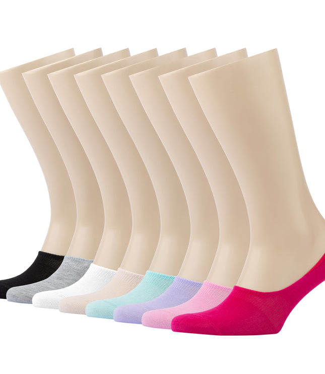 VRDSOCKS® Women Bamboo No Show Socks Ultra Low-Cut, No-Show Length 8-Pack socks for women vrd socks women women athletic socks women bamboo socks work out socks for women