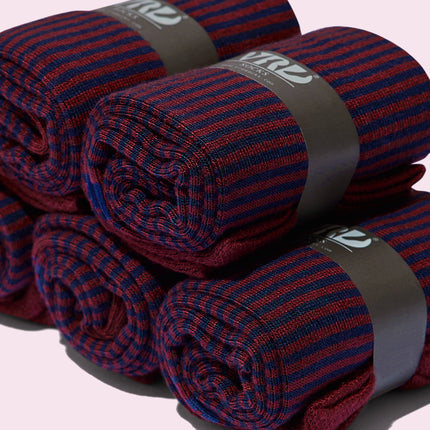 VRDSOCKS® Men's Bamboo Dress Socks • Striped Pack of 1/3/5 Pairs • Burgundy bamboo socks for men calf socks for men crew socks for men men's bamboo dress socks men's calf socks men's dress socks men's mid-calf socks men's socks mens bamboo socks socks for men vrd socks