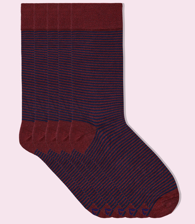 VRDSOCKS® Men's Bamboo Dress Socks • Striped Pack of 1/3/5 Pairs • Burgundy bamboo socks for men calf socks for men crew socks for men men's bamboo dress socks men's calf socks men's dress socks men's mid-calf socks men's socks mens bamboo socks socks for men vrd socks