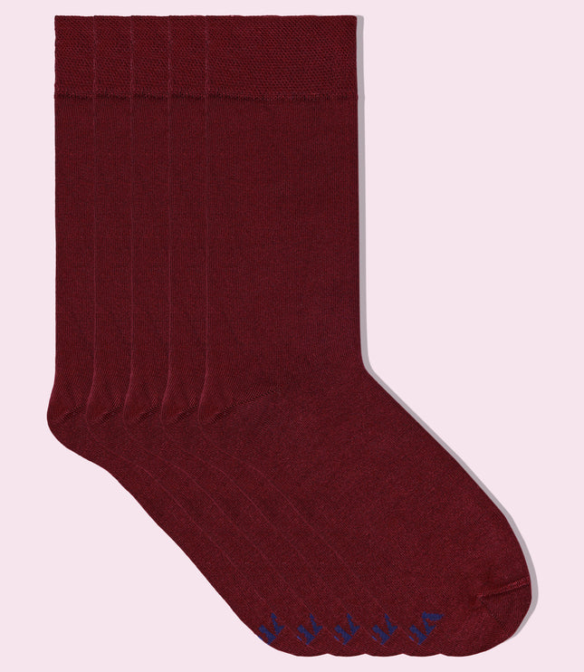 VRDSOCKS® Men's Bamboo Dress Socks • Solid Pack of 1/3/5 Pairs • Burgundy bamboo socks for men calf socks for men crew socks for men men's bamboo dress socks men's calf socks men's dress socks men's mid-calf socks men's socks mens bamboo socks socks for men vrd socks