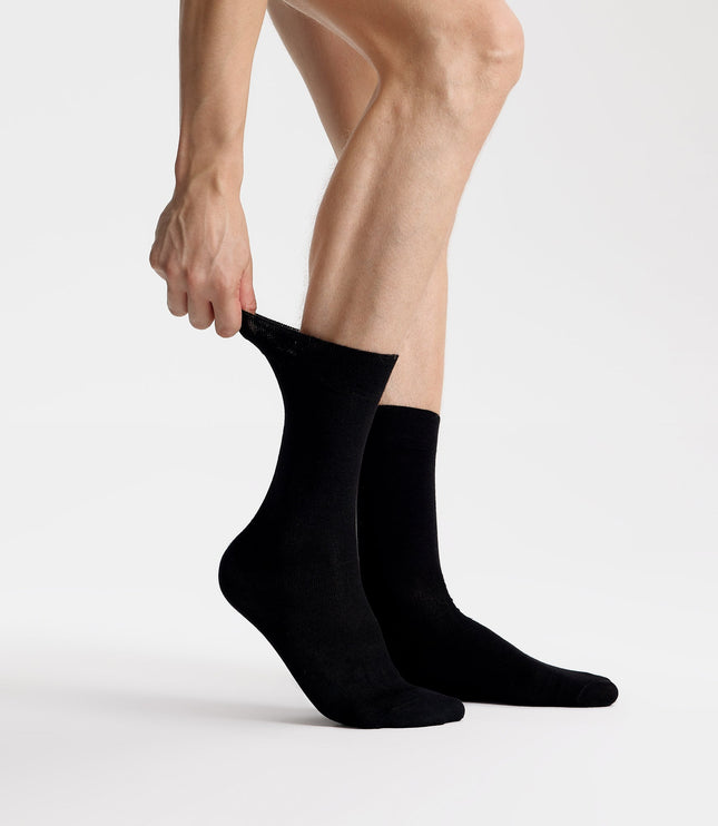 Men's Bamboo Solid Crew Length Socks - Soft & Minimalist Men's Bamboo Solid Crew Length Socks - Soft & Minimalist