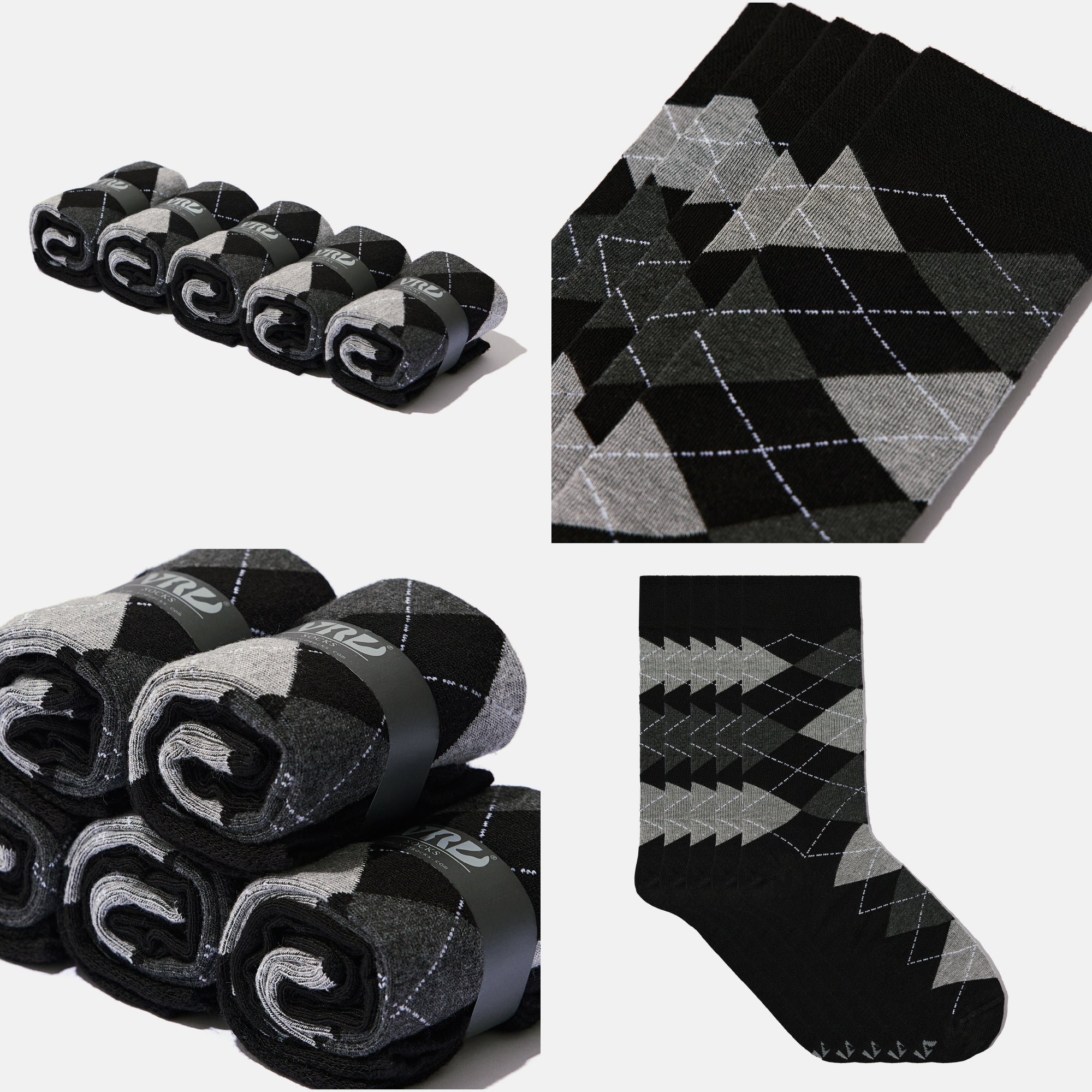 Men's Bamboo Dress Socks Argyle Design Pack of 1/3/5 Pairs Black, 8-13 / 5-Pairs / Black Men's Bamboo Dress Socks Argyle Design Pack of 1/3/5 Pairs Black, 8-13 / 5-Pairs / Black