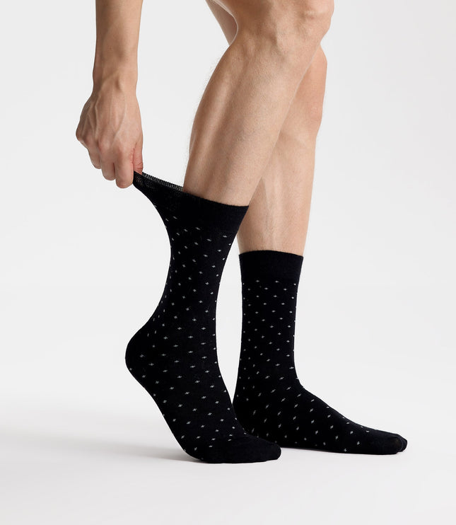Men's Bamboo Dotted Crew Length Socks - Soft & Stylish Men's Bamboo Dotted Crew Length Socks - Soft & Stylish