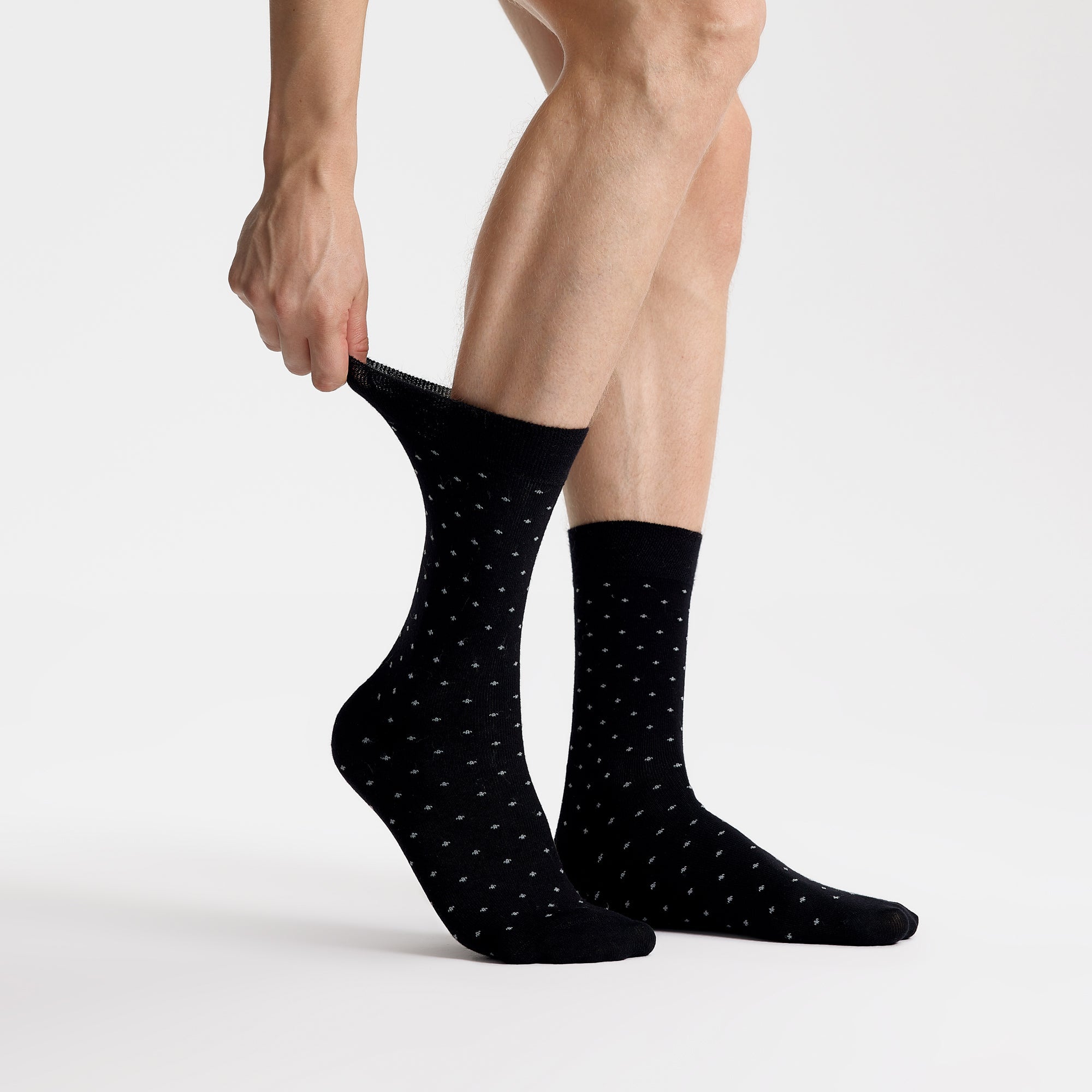 Buy Men's Dotted Bamboo Socks - Crew Length & Trendy, 8-13 / 3-Pairs / Black Buy Men's Dotted Bamboo Socks - Crew Length & Trendy, 8-13 / 3-Pairs / Black
